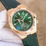 Perfect replica Vacheron Constantin Overseas Green Dial Rose Gold Case 41mm 